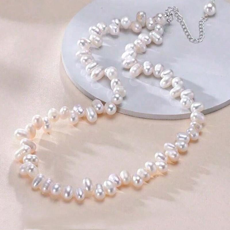 Irregular Baroque Pearl Necklace Chain Fashion Jewelry Women