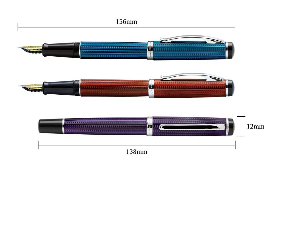 Xezo Incognito Fountain Pen Extra Fine Platinum Plated On Zinc Limited Edition Serialized Nib.Pure Green.Handmade