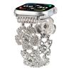 Красивый браслет-звено с цветком лотоса, эластичный ремешок для Apple Watch Series 10/9/8/7/6/5/4/3/2/1 SE 40/42/46/45/44 мм