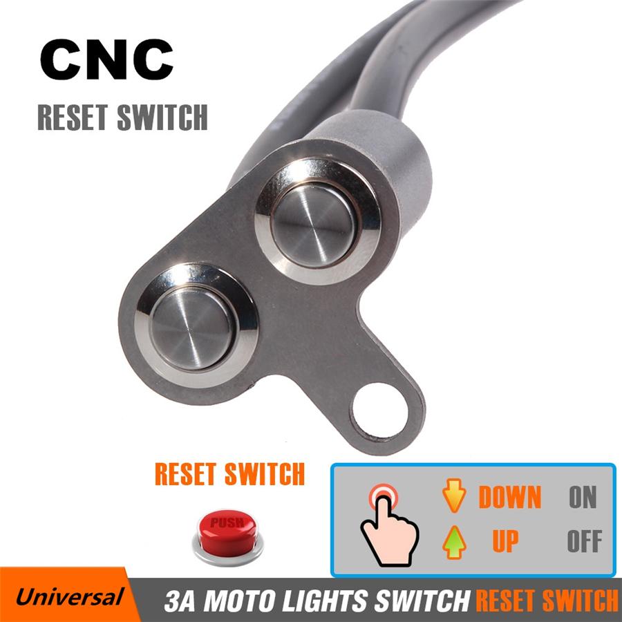 CNC Motorbike Handlebar Switch Horn Engine Start Kill 2-Button Self-return Reset