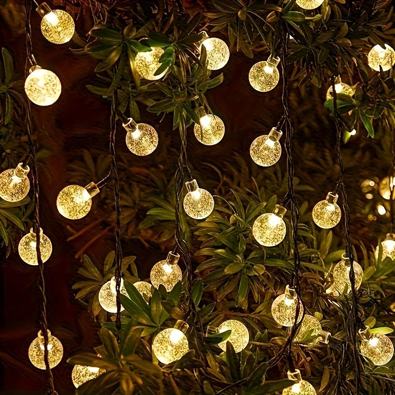 200 светодиодных солнечных уличных гирлянд в виде хрустальных шаров с 8 режимами освещения для двора, сада, крыльца, кемпинга, палатки, пикника на открытом воздухе, украшения для вечеринки
