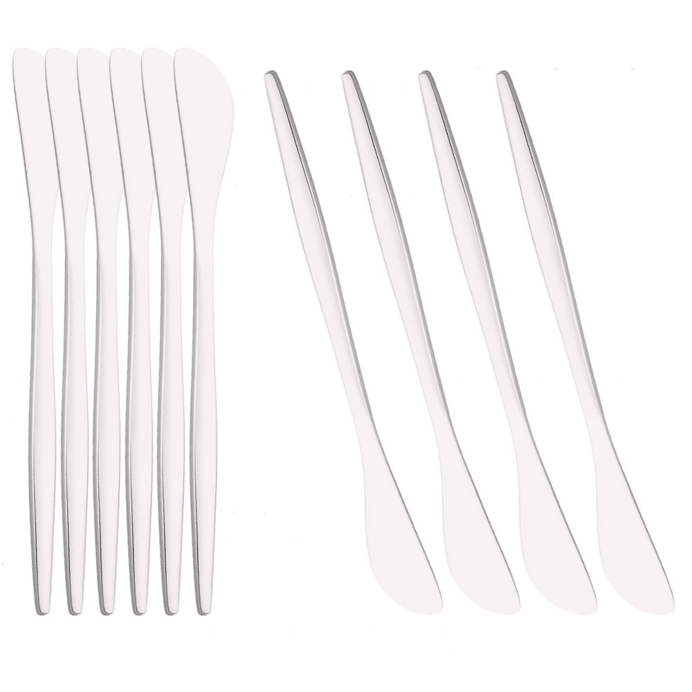 Нож для масла из нержавеющей стали, черный, золотой, 10 шт., ножи для сыра, десерта, джема, крема, лопатка для сыра, столовые приборы, инструменты для десерта