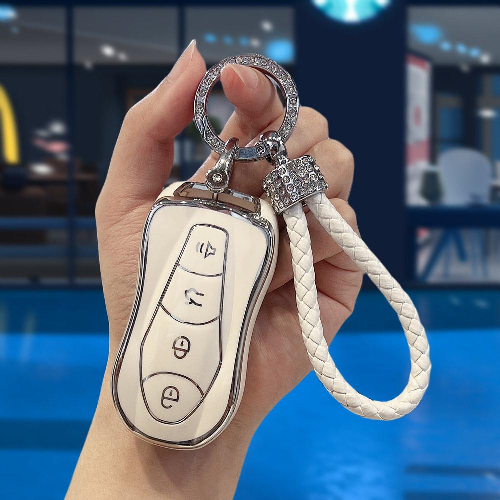 ТПУ чехол-держатель для автомобильного ключа-брелока для Geely Tugella Boyue Atlas Pro Gili Tugella Автомобильный пульт-чехол Держатель брелока Защита