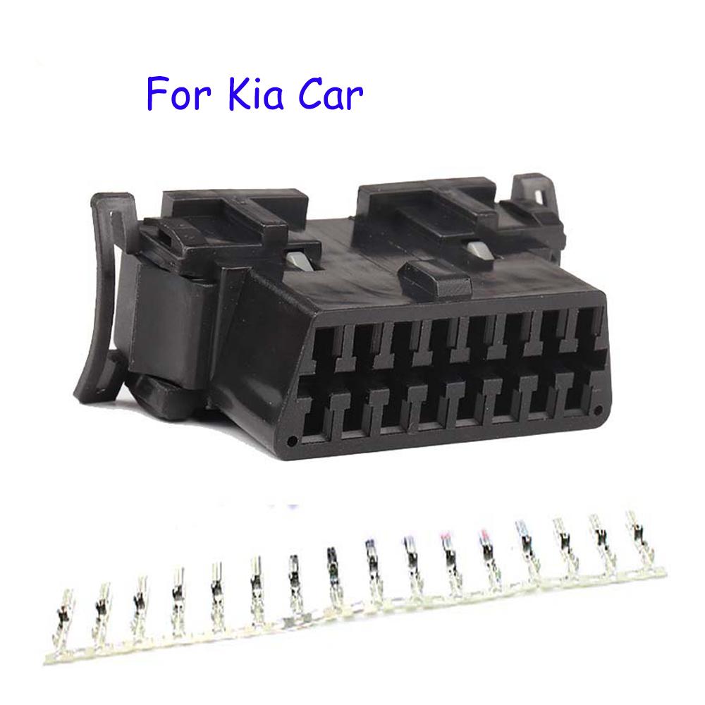 Разъем OBD + Клемма + Вставка Разъем OBD OBD2 Female J1962f Разъем OBD 2 16 PIN с клеммой Подходит для большинства автомобилей