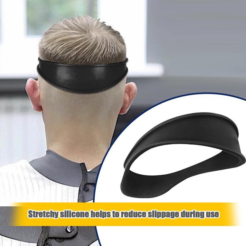 Silicone Shaving Neckline Template for Barber Hair Removal Neck Cut Hairdresser Tool Shave Use Elastic Band