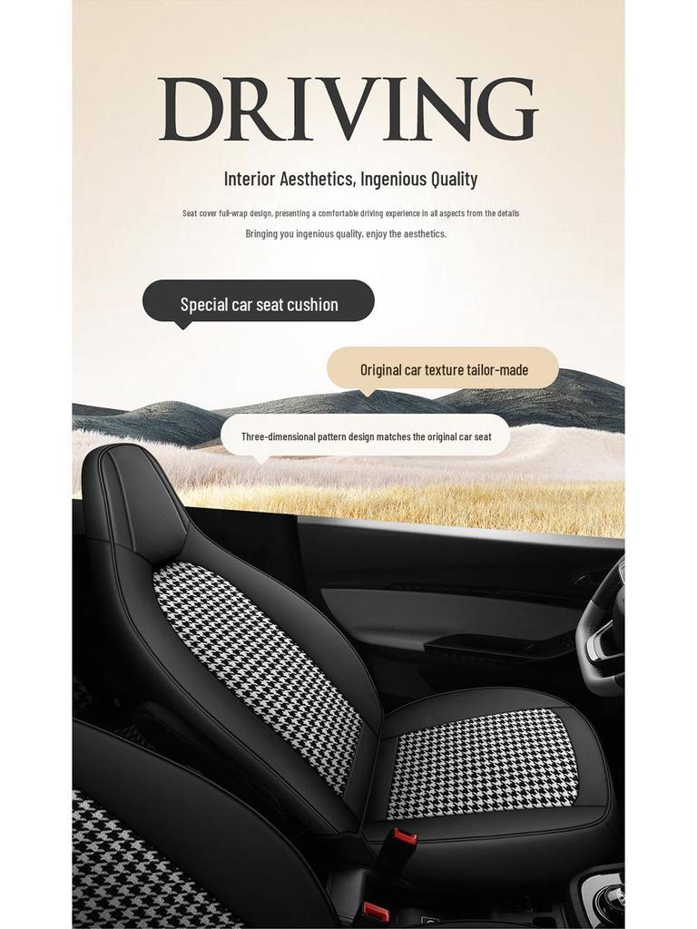 Чехол на сиденье из льна для электромобиля Chery eQ1, Полный обхват, Всесезонный