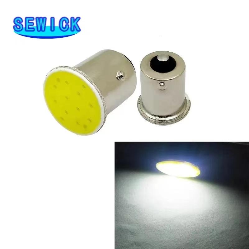 100Pcs P21W 1157 BAY15D 1156 Ba15S 12V12SMD Car LED Light Signal Bulb COB Super Bright Auto Turn Tail Reverse Parking Brake Lamp