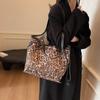 Сумка Commuter с леопардовым принтом, большая вместимость, женская сумка через плечо, студенческая сумка-тоут