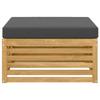 Outdoor Footstool Solid Acacia Wood White