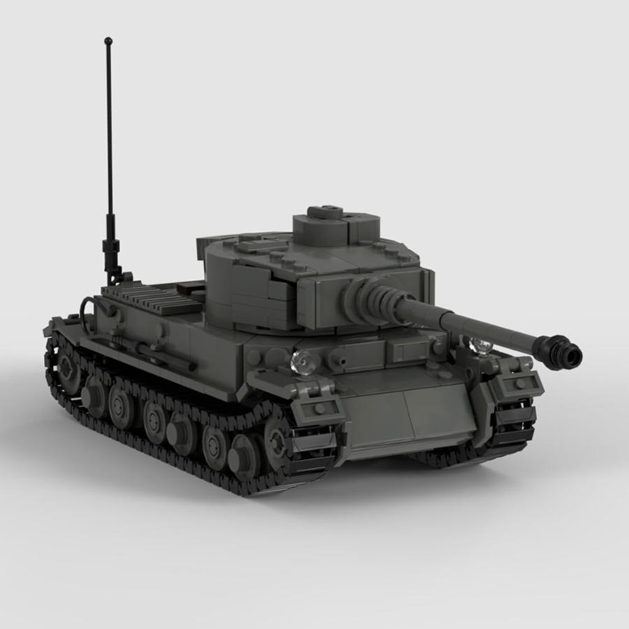 Немецкий танк VK4501P Набор строительных блоков Немецкий прототип тяжелого танка времен Второй мировой войны Модель Военный набор из кирпичиков для исторической экспозиции Детали
