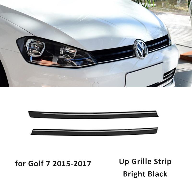 Глянцевая черная накладка на переднюю решетку для VW Golf 7 Rline 7.5 MK7, накладка на решетку бампера для Golf, декоративные аксессуары для решетки