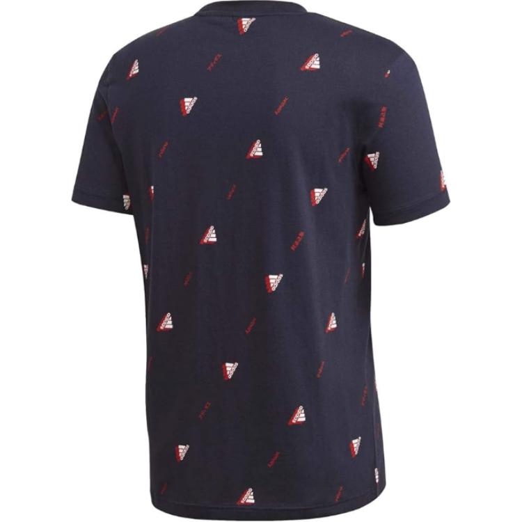 Adidas MHE AOP T Shirt Men's Marine Blue FQ6214