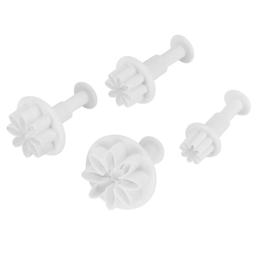 8pcs Daisy Pattern Cookie Cutter PP Biscuit Cutter Mold Flower Plunger Cutter  Summer Baking