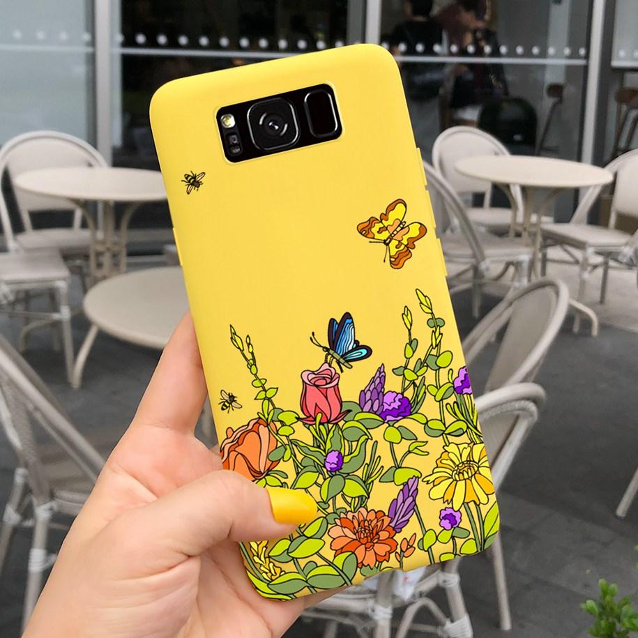 Ударопрочный Чехол Для Samsung S8 Plus SM-G955F Чехол Цветной Ромашка Кактус Мягкий Матовый Чехол Для Телефона Для Samsung S8 S 8 S8+ G950F Capa