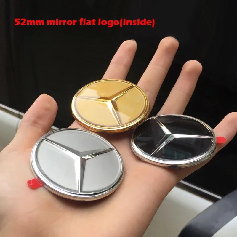 Горячая автомобильная наклейка для Benz 52 мм 57 мм Сплошная 3D и плоская Звезда Яблоня Значок Никель Автомобильный значок для рулевого колеса Mercedes Benz AMG