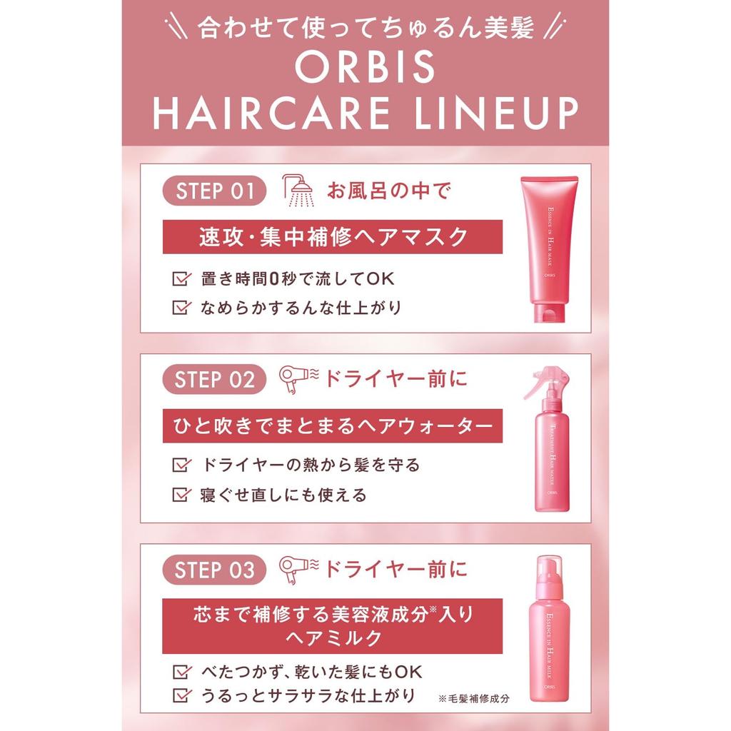 ORBIS Essence-In Hair Milk Leave-In Treatment Serum - 140g Hair Milk - 1 Bottle