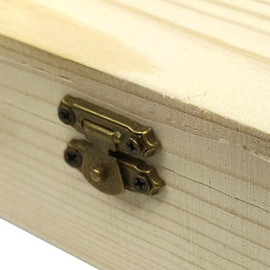 Незаконченный деревянный ящик, сундук из сосны своими руками, с запирающейся крышкой на петлях