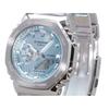 Casio G-Shock G-Steel Аналоговые Цифровые Нержавеющая сталь Светло-Голубой Циферблат Кварцевые GM-2110D-2A 200M Мужские Часы