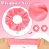 YISSION 2 Pcs Neon Pink Velvet Hair Scrunchies for Women Girls Thick Hair Ties Fashion Hair Bands Ponytail Holders Neon Pink Hair Accessories for
