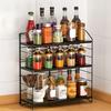BOIVSHI 3-Tier Spice Rack, Freestanding, Adjustable, Kitchen Storage Rack, Condiment Shelf, Spice Case, Bathroom/Kitchen Storage, Small Item Storage,