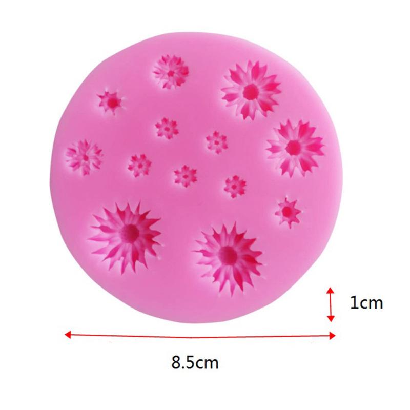 CUCU Small Daisy Flower Chrysanthemum Silicone Mold Cake Decoration Fondant Chocolate Baking Mold