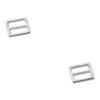 100pcs Sliver Miniature Doll Belt Buckles Metal Rectangle Adjuster  for Clothing DIY