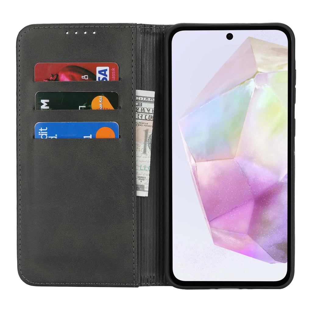 For Samsung Galaxy A56 5G/A36 5G Case PU Leather Calf Textured Magnetic Closing Smart Phone Cover