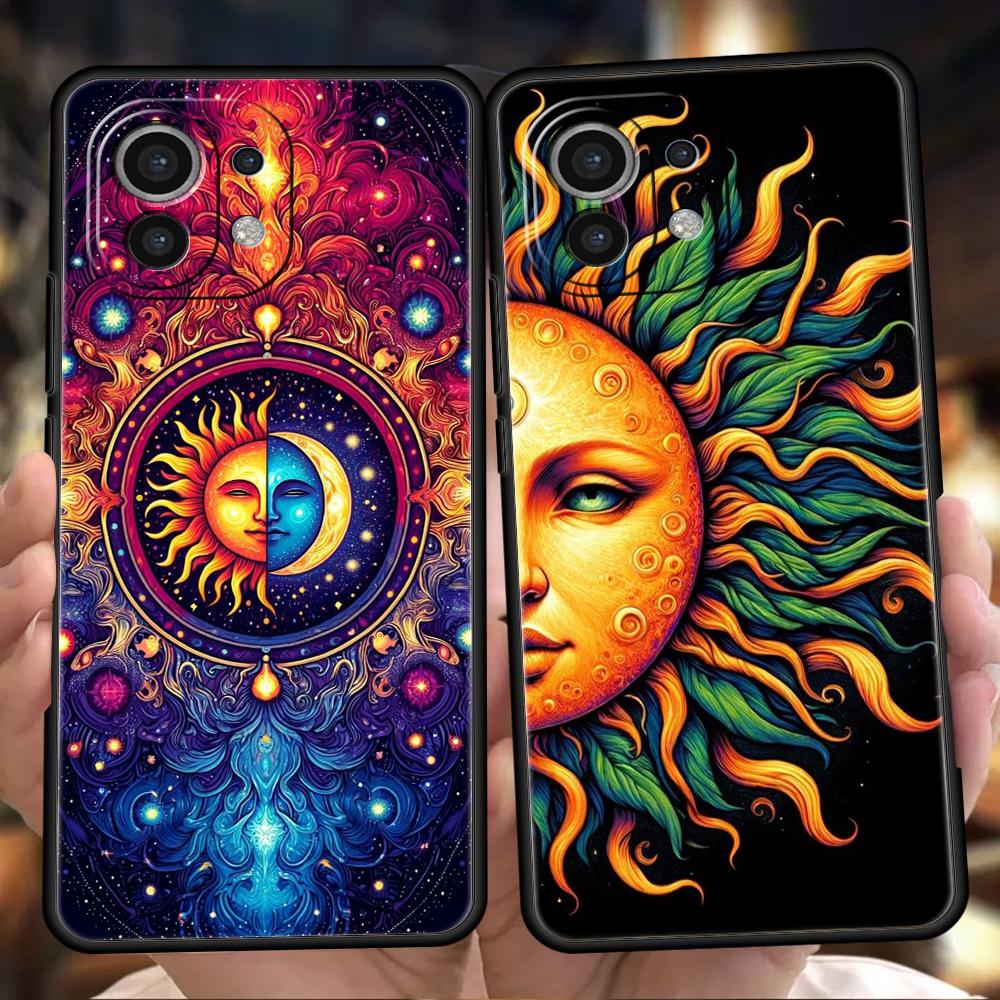 Moon Sun Phone Case Cover for Xiaomi Mi 15 14 13 12 11 Ultra 14T 13T 12T 11T 10T Pro Lite 5G Shockproof Silicone Capas Funda Bag