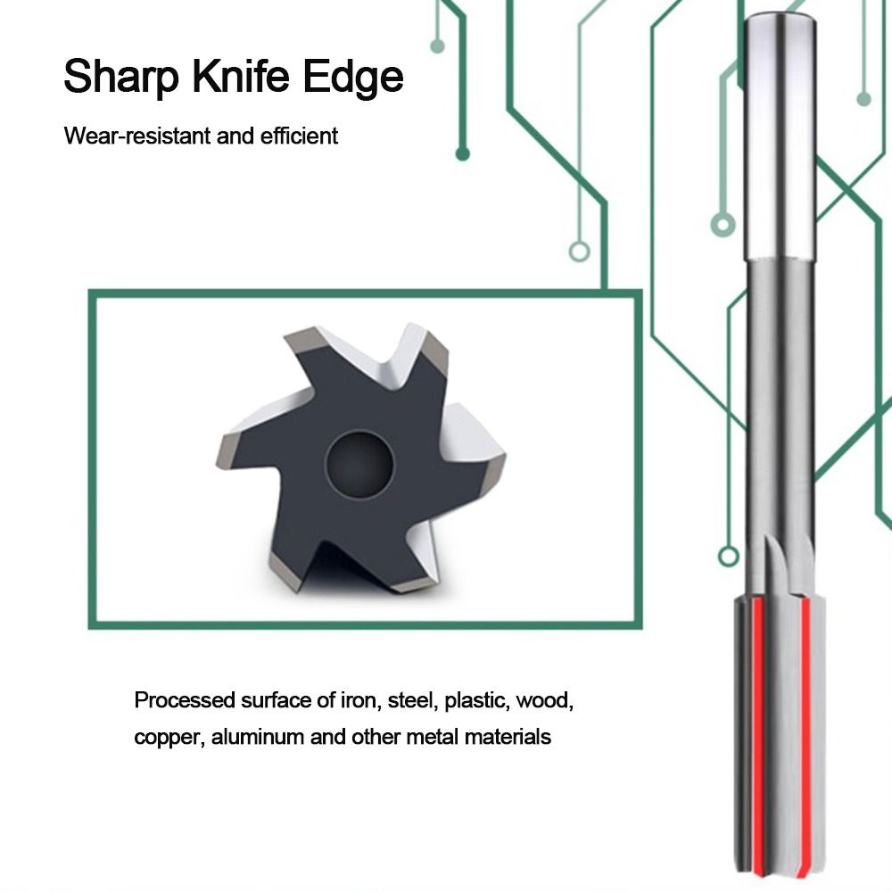 2-8mm Machine Reamers HSS Chucking Reamer Multifunctional Straight Reamer Metal