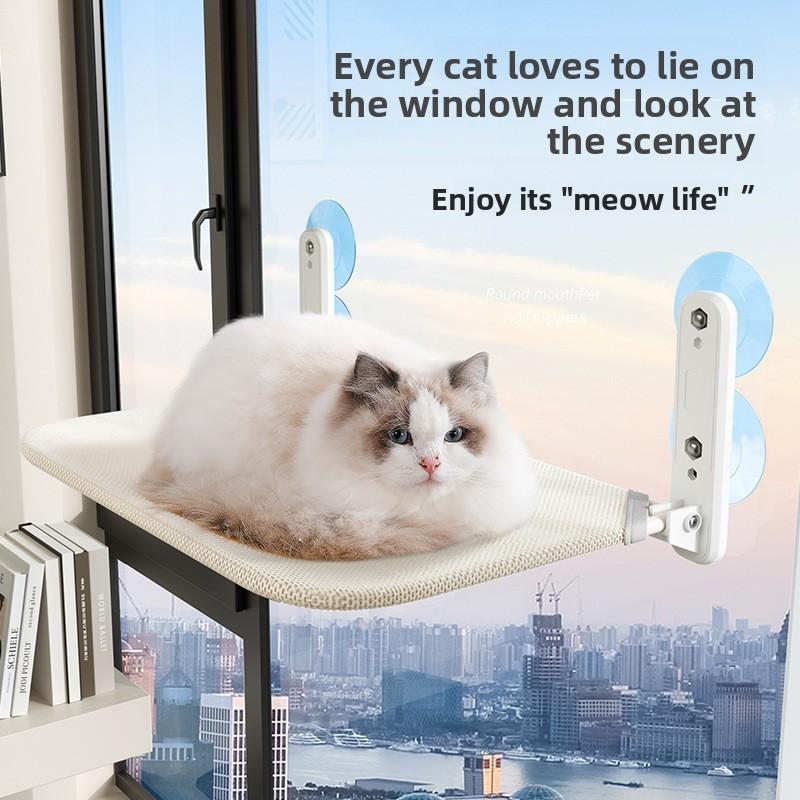 Cat Hammock Super Suction Cup Swing Winter Sun Removable Washable Mattress Windowsill Glass Hanging Hammock Pet Supplies