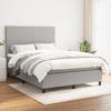 VidaXL Divan Bed with Mattress Light Grey 140x190cm Fabric - Model 3141609