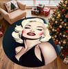Marilyn Monroe Pattern Round Rug, Indoor/Outdoor Mat, for Picnic, Gameroom, Bedroom, Office, Living Room, Home Decor Carpet, Birthday Gift