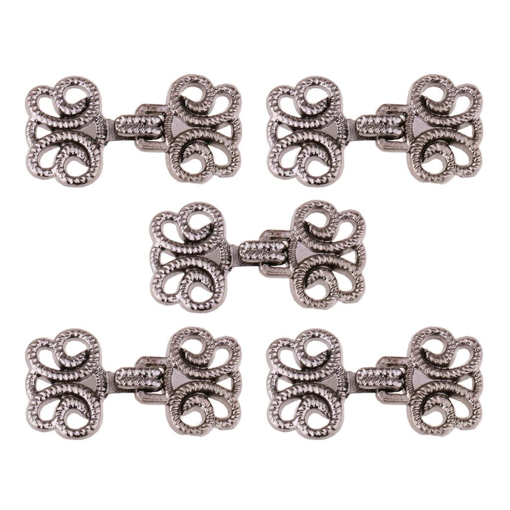 5 пар застежек для одежды, накидки, застежек, декоративный завиток, цветок, китайский узел, пуговица, зажим для кардигана