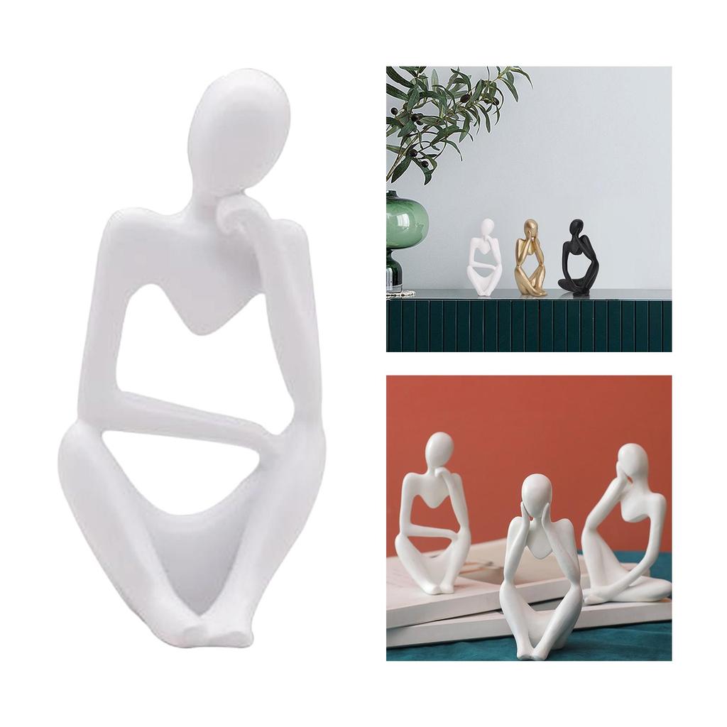 Resin Thinker Sculpture Creative Home Figurine Birthday Gifts Hollow Statues