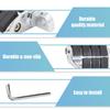 Uxcell Footpeg Bike Step Male Mount Double Footpeg Set Black Silver Tone for Bike Left and Right Set of 2