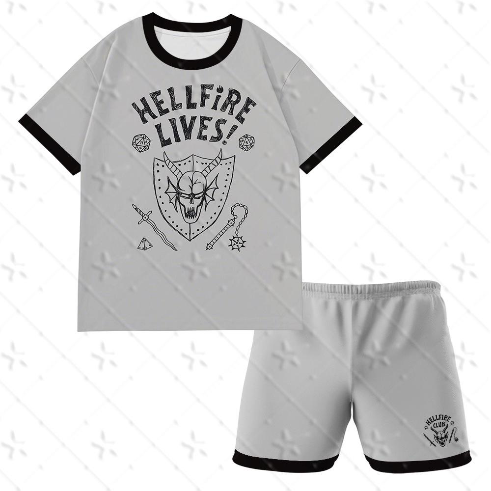 Набор футболок и шорт Hellfire Forever 3D Stranger Things - Унисекс, Все размеры