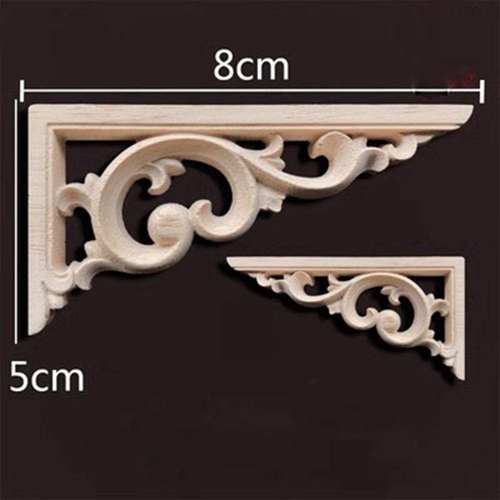 Уникальные резные поделки из дерева, угловые аппликации в разных стилях, рама, детали мебели, украшение стены, двери