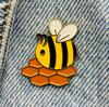New Enamel Pin Bee Animal Love Honey Metal Pin Gift Birthday 1 Piece