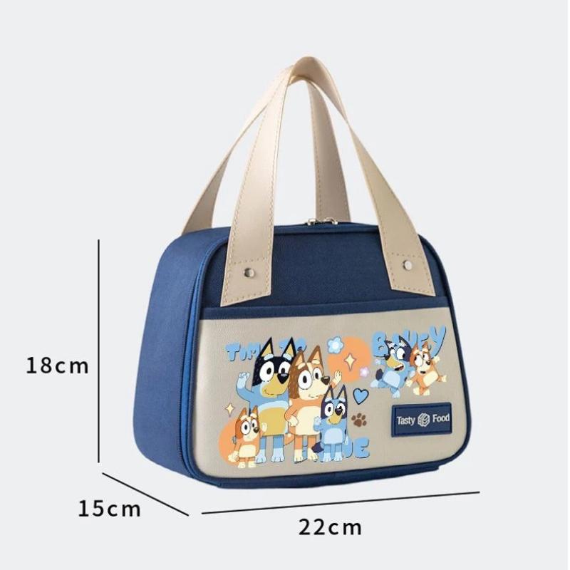 Brui Cute Bento Bag: Children's Cartoon-Themed, Large-Capacity, Portable Lunch Bag