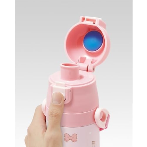 Skater Children's Water Bottle, 470ml, Direct Drinking, Sanrio My Melody Big Ribbon, Girls', Insulated, Stainless Steel, Lightweight, Sports Bottle, K