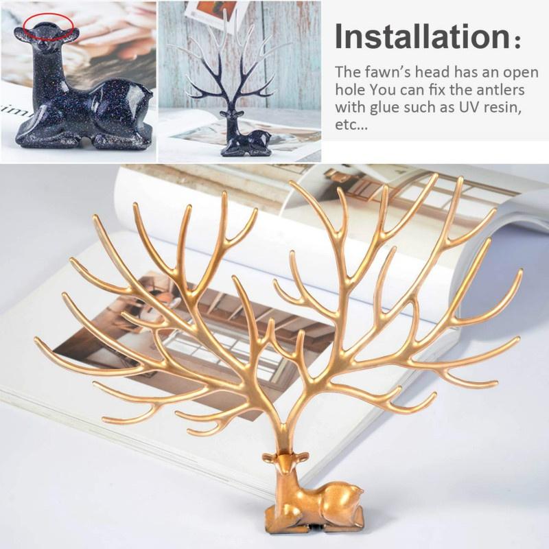 DIY кристалл падение гель силиконовые оленьи рога филиал силиконовые формы набор может DIY настольный орнамент плесень