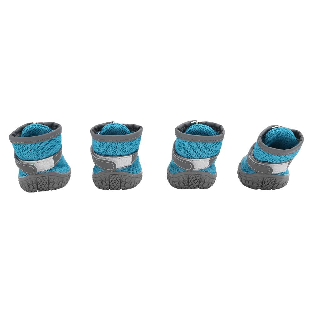 4pcs Mesh Holes Dog Booties Non Slip Sole Pet Paw Covers Small Dog Use Dog Shoes All Season Use