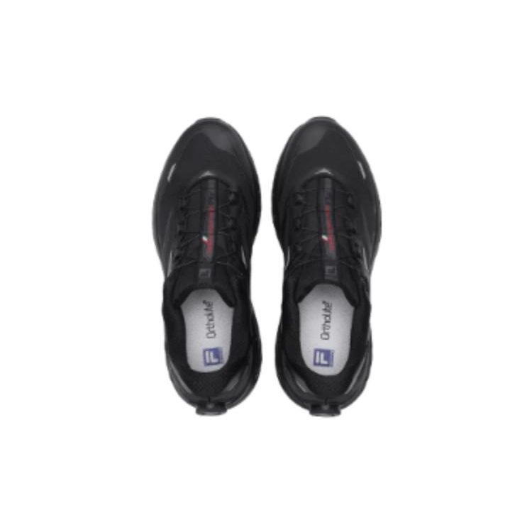 Fila Boa Explorer Сетчатая ткань ТПУ Универсальные Удобные Простые Прочные Упругие Сцепление Низкий Верх Уличная Функциональная Обувь Мужские кроссовки Черный A12M341201FBA