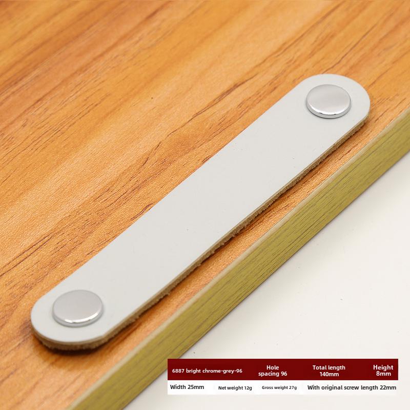 Кожаная ручка для шкафа, ящика, винного ящика и т. д. - акценты из цинкового сплава