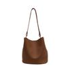 IELGY Retro Large-capacity Underarm Bucket Bag, Versatile and Simple One-shoulder Crossbody