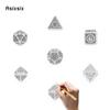 7 Pcs Copper Gear Wheel Metal Dice Solid Metal Polyhedral Dice Set Suitable for Role-Playing RPG  Board Game Card Game