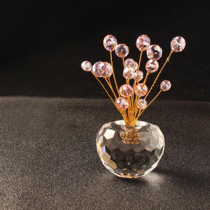 Lucky Fruit Crystal Автомобильный орнамент Красочные бусины Статуэтка Коллекция Домашнее украшение для интерьера