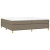 3144550 vidaXL Divan Bed with Mattress Taupe 200x200 Cm Fabric