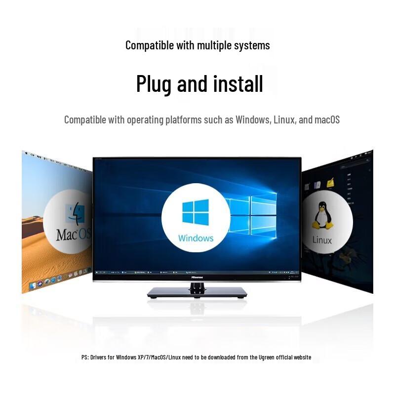 Ugreen USB-адаптер Ethernet 100 Мбит/с с USB 2.0 ХАБОМ (Китайская версия)