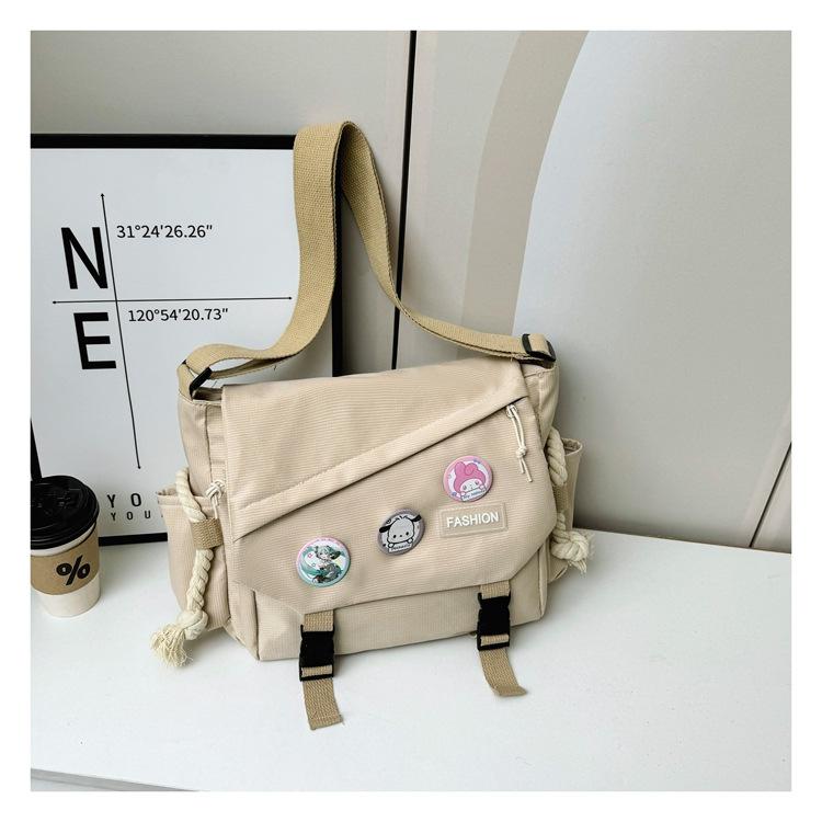 Весна 2025 новая большая вместительная сумка через плечо, студенческая портативная сумка-мессенджер для учебы и работы, портативная сумка-тоут